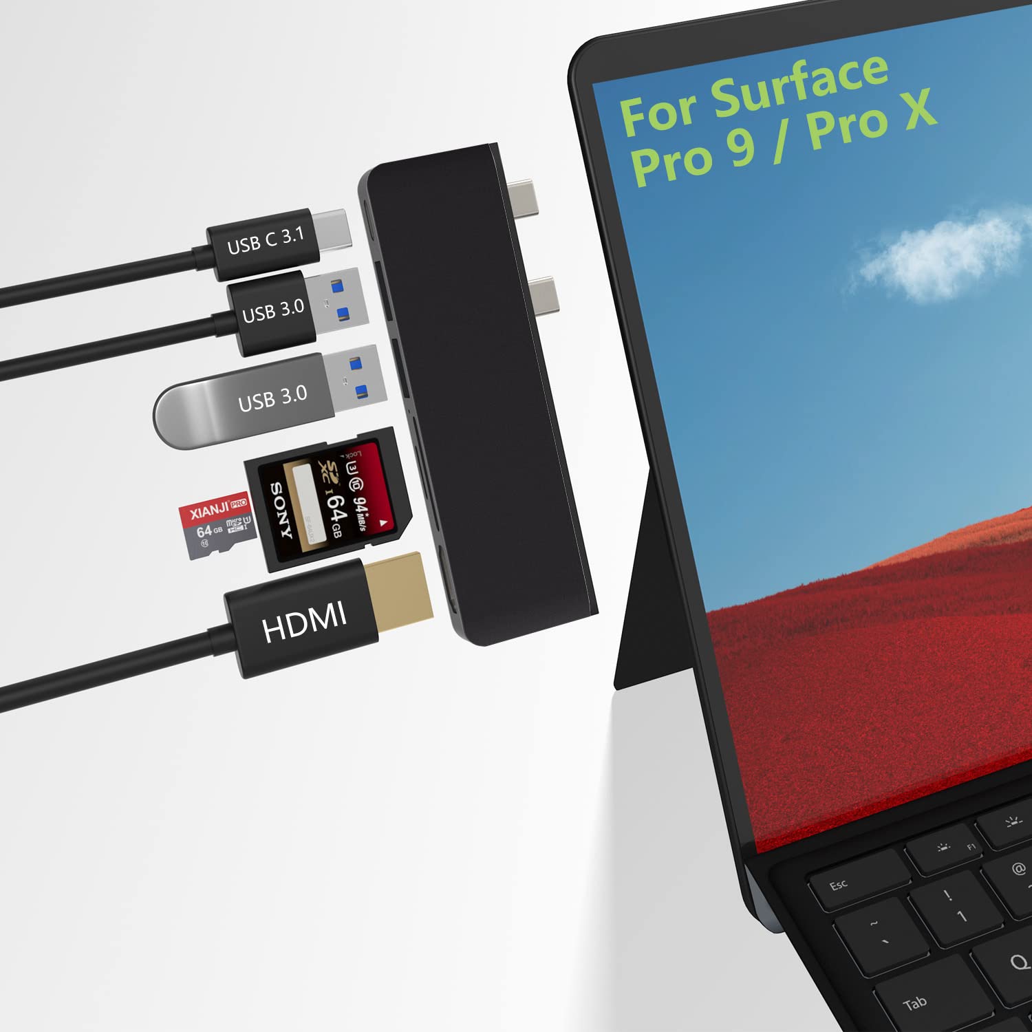 Amazon.com: Surface Pro 9 Hub Docking Station, 6 in 2